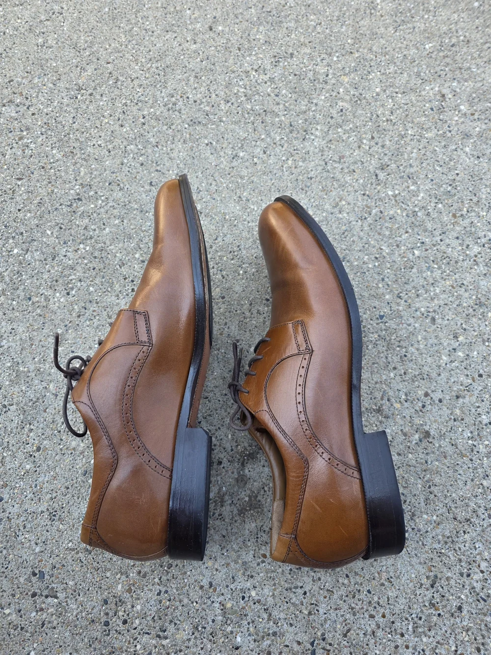 Johnson & Murphy  Brown Leather Dress Oxfords Men Size 13